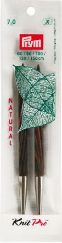 * Спицы съемные "NATURAL" 7мм для длины лески 60-150см, Prym, 223330