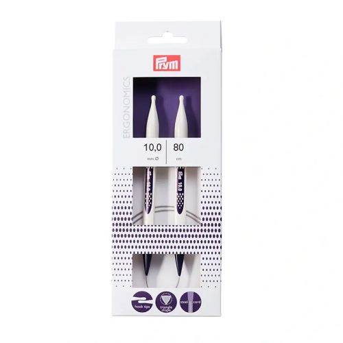 Спицы круговые "Ergonomics" 10мм/80см, Prym, 215813