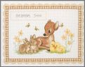 Набор для вышивания Anchor "Baby Animals Birth Record" 20*26,5см, MEZ Венгрия, ACS23