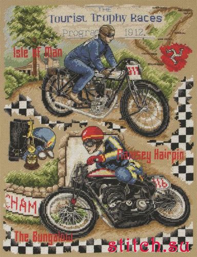 Набор для вышивания Anchor "TT Isle Of Man" 31*24см, MEZ Венгрия, ACS47