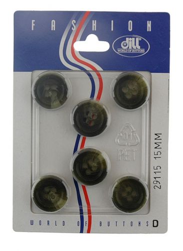 Пуговицы, размер 15мм, пластик, Dill, 029115/15-6