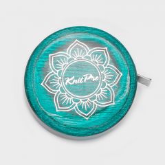 Рулетка "Mindful", длина 150см (лента пластик, корпус дерево), бирюзовый, KnitPro, 36634