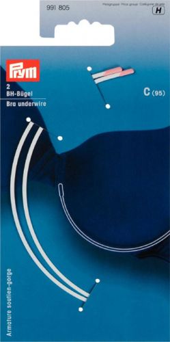 Косточки для бюстгальтера, д/ремонта и изготовления, р-р C(95), 2шт на блистере 991805