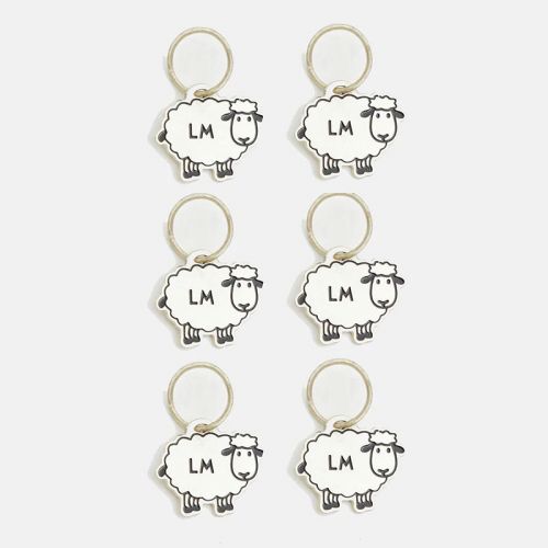 Маркер для вязания Lantern Moon "Овечка", металл, 6шт в упаковке, KnitPro, 350641