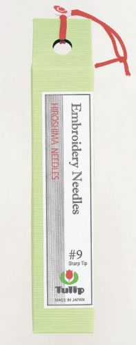 Иглы ручные для вышивки, острые "Embroidery", размер 0,53*34,9мм (№ 9), сталь, Tulip, THN-019e