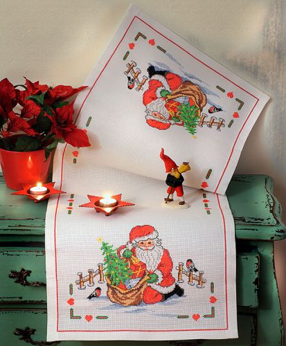 Набор для вышивания Anchor: салфетка-дорожка "Santa Claus", MEZ Венгрия, 9240000-02507