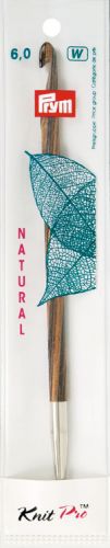 Крючок для вязания тунисский, съемный "NATURAL" 6мм/15см, Prym, 223706