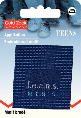 Термоаппликация квадратный джинсовый ярлык синего цв. Джинс Men's 925662