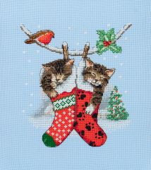 Набор для вышивания Anchor "Christmas Kittens" 19,5*16,5см, MEZ Венгрия, PCE0504