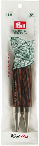Спицы съемные "NATURAL" 15мм для длины лески 60-150см, Prym, 223335