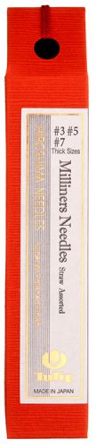 Набор игл для ручного шитья "Milliners", размеры № 3, 5, 7, сталь, 6шт в наборе, Tulip, THN-082e