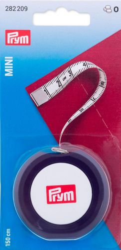 Рулетка Mini с сантиметровой шкалой, размер 0,3*10*150см, поливинилхлорид, белый, Prym, 282209