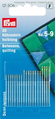 Иглы ручные д/шитья, с тонким острием, №5-9, 20шт в блистере 121306