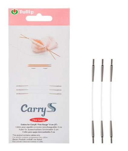 Тросик для чулочных спиц CarryS "Fine Gauge", длина 5см, пластик, Tulip, CSMM-02