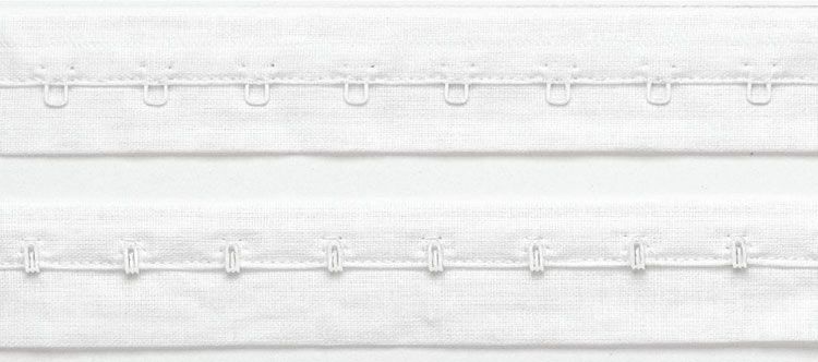 Лента-застежка с крючками (с защитой от ржавчины), 7м, 19мм, белая, на кассете 992102