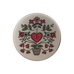 Пуговица на ножке, размер 15мм, металл, красный, Union Knopf by Prym, U0453626015004801-20