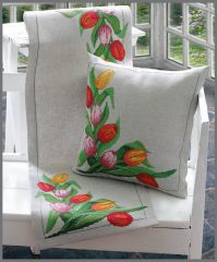 Набор для вышивания Anchor: салфетка-дорожка "Tulips" 36*112см, MEZ Венгрия, 9240000-02104