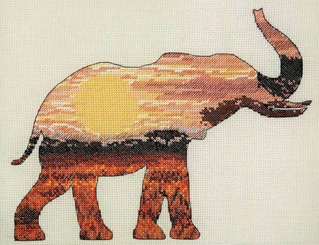 Набор для вышивания Maia "Elephant Silhouette" 20*26см, MEZ Венгрия, 5678000-05040