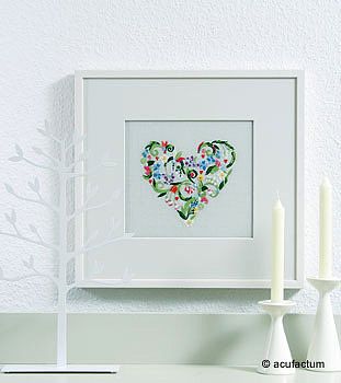 Набор для вышивания "Весенние украшения в форме сердца" 17,5*15,5см, Acufactum Ute Menze, 2499