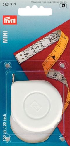 Рулетка Mini с сантиметровой и дюймовой шкалой, размер 0,3*10*150см/60 дюймов, Prym, 282717