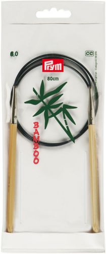 Спицы круговые "Bamboo" с гибкой фиолетовой леской 6мм/80см, Prym, 221510