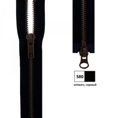 Застежка-молния тип 5, двухзамковая, длина 55см, YKK, 0593552/55 (580, schwarz, черный)