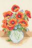 Набор для вышивания Anchor "Poppy Vase" 23*16см, MEZ Венгрия, AK122