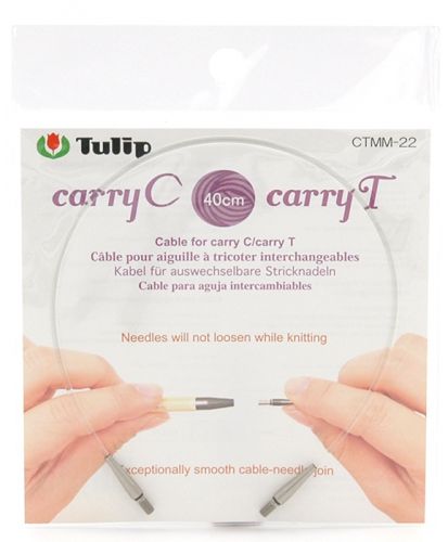 Тросик для съемных спиц "carryC" и тунисских крючков "carryT", длина 40см, Tulip, CTMM-22