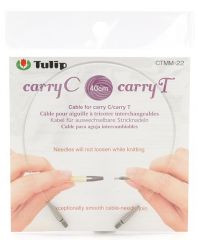 Тросик для съемных спиц "carryC" и тунисских крючков "carryT", длина 40см, Tulip, CTMM-22