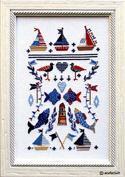 Набор для вышивания "Морской сэмплер" 16*27см, Acufactum Ute Menze, 2141
