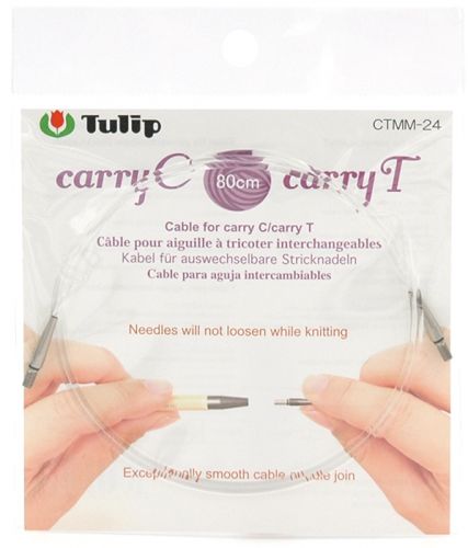 Тросик для съемных спиц "carryC" и тунисских крючков "carryT", длина 80см, Tulip, CTMM-24
