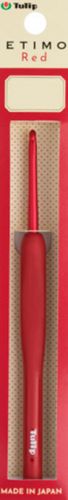 Крючок для вязания с ручкой "ETIMO Red" 3,5мм, алюминий/пластик, красный, Tulip, TED-060e