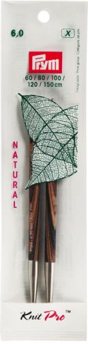 *  Спицы съемные "NATURAL" 6мм для длины лески 60-150см, Prym, 223328