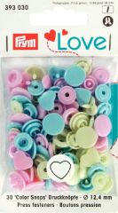 Серия "Prym Love" - Кнопки "Color Snaps", сердце 12,4мм, Prym, 393030