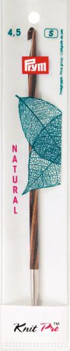 Крючок для вязания тунисский, съемный "NATURAL" 4,5мм/15см, Prym, 223703
