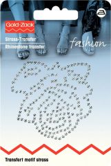 Термоаппликация из страз Роза, серебристый металлик 926252