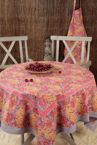 Скатерть "Bougainvilliers grey-red" 180*270см, Mas d'Ousvan, 34.66.270