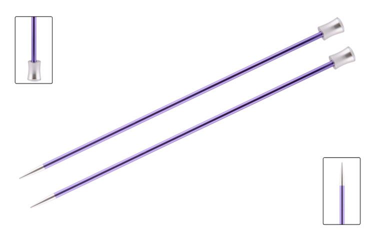 Спицы прямые "Zing" 7мм/25см, KnitPro, 47245