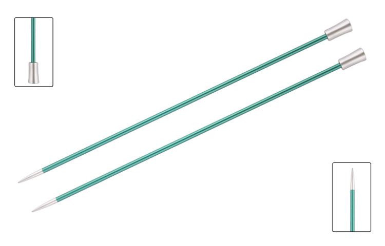 Спицы прямые "Zing" 8мм/25см, KnitPro, 47246