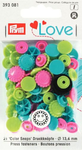 Серия "Prym Love" - Кнопки "Color Snaps", цветок 13,6мм, Prym, 393081