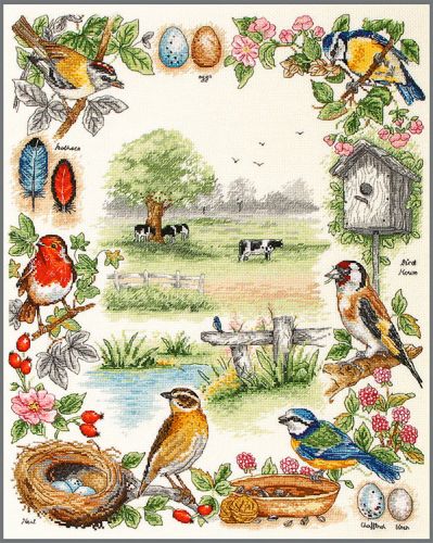 Набор для вышивания Anchor "Birds Sampler" 44*35см, MEZ Венгрия, PSC52