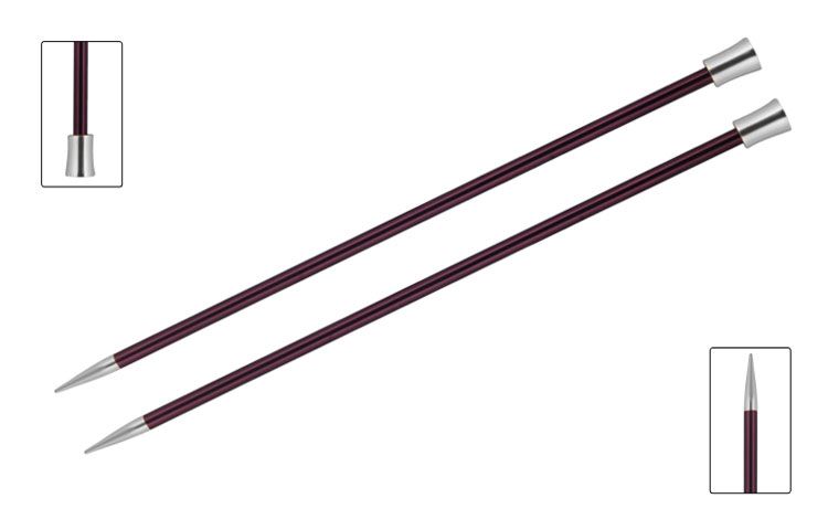 Спицы прямые "Zing" 12мм/25см, KnitPro, 47249
