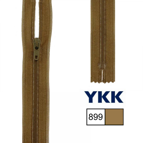Застежка-молния спиральная тип 3 (4,15мм), неразъемная, длина 22см, YKK, 0561179/22 (501, weib, белый)