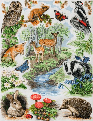 Набор для вышивания Anchor "Woodland Sampler" 40*30см, MEZ Венгрия, PCE958