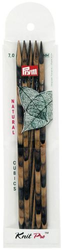 Спицы чулочные "CUBICS NATURAL" 7мм/20см, Prym, 224150