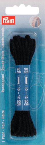 Круглые шнурки для ботинок 3 x 900 мм черный цв. 974830