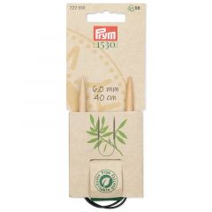 Серия "Prym 1530" - Спицы круговые 6мм/40см, бамбук, натуральный, Prym, 222530