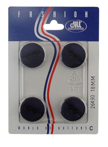 Пуговицы, размер 18мм, пластик, Dill, 026490/18-4