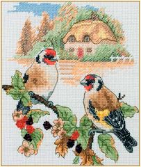 Набор для вышивания Anchor "Autumn Goldfinch" /Осенний щегл/ 19,5*16,5см, MEZ Венгрия, PCE0506
