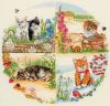 Набор для вышивания Anchor "Cats And Seasons" 30*30см, MEZ Венгрия, PCE895